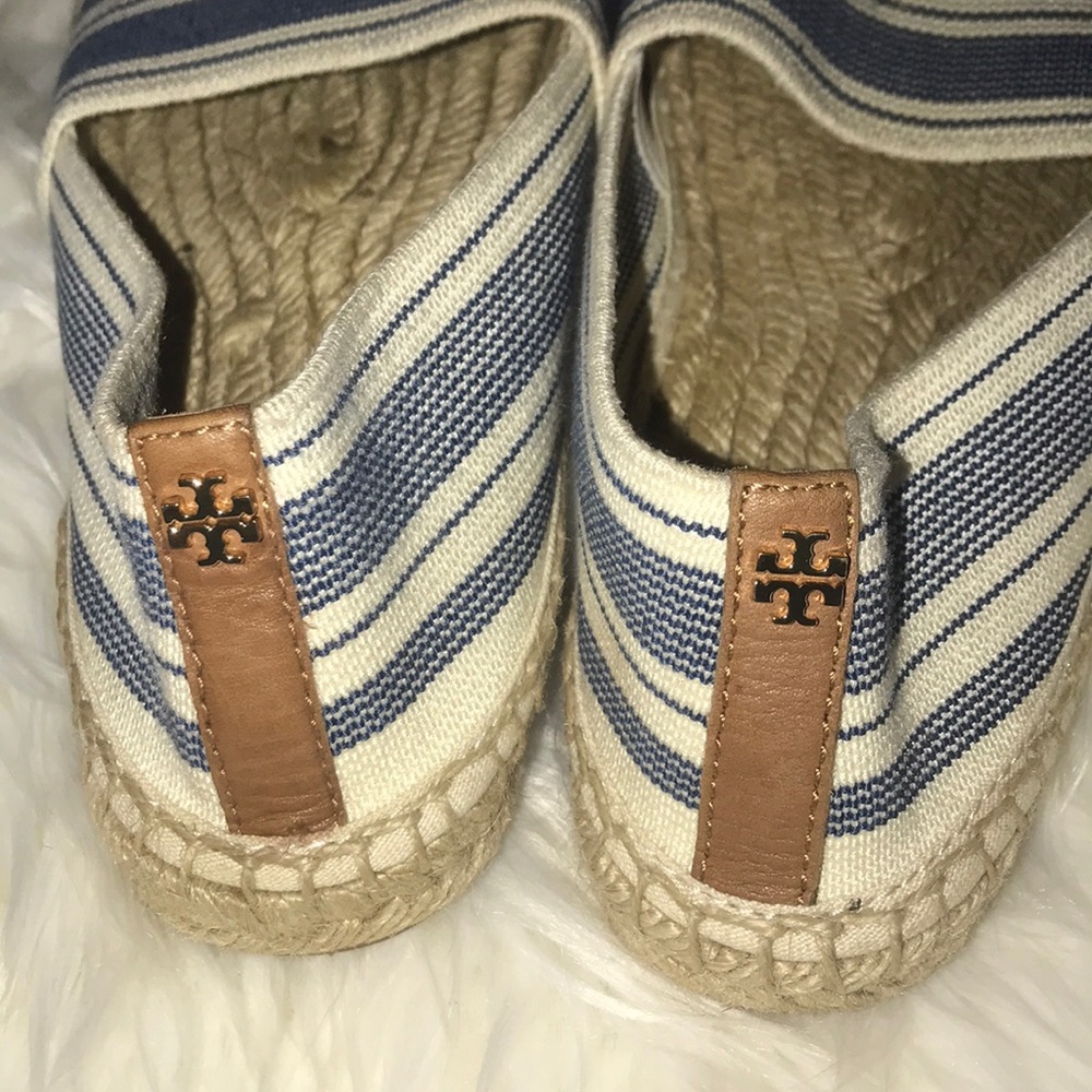 Tory Burch Stretch Canvas Espadrille Flats Gem